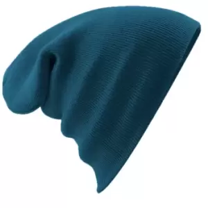 Image of Beechfield Soft Feel Knitted Winter Hat (One Size) (Heather Navy)
