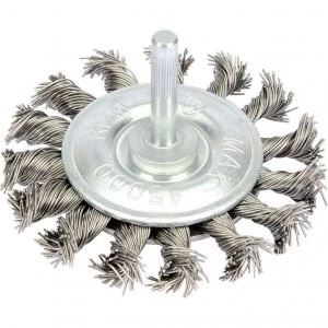 Image of Draper Twisted Knot Wire Wheel 75mm 6mm Shank