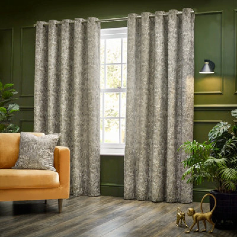 Image of Bengal Eyelet Curtains Linen, Linen / 117 x 137cm