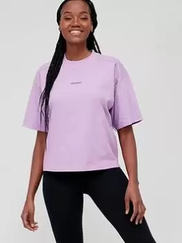 Image of Superdry Code Tech Os Boxy Tee -mid Lilac, Purple, Size 12, Women
