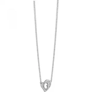 image of Ladies Guess Rhodium Plated G Hearts Necklace