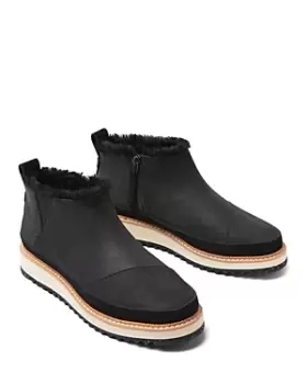 Image of Toms Womens Marlo Zip Cozy Faux Fur Lined Booties