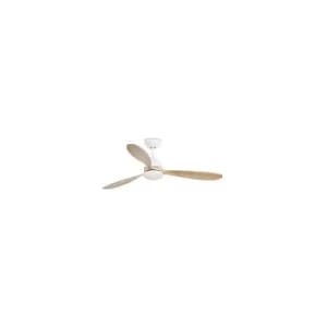 Image of Faro Poros LED Ceiling Fan 132cm White 3 Blades 15W 3000K