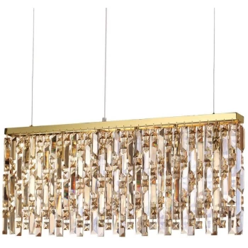 Image of Ideal Lux Elisir - 6 Light Pendant Bar Light Brass