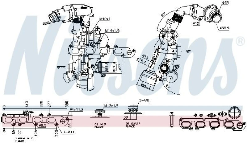 Image of NISSENS Turbocharger NISSENS 93516
