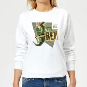 image of Toy Story Partysaurus Rex Womens Sweatshirt - White - 3XL