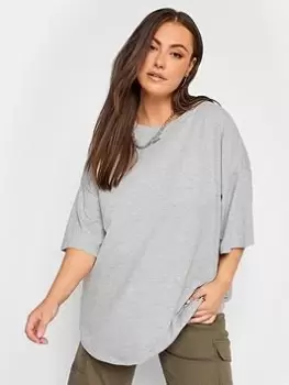 Image of Yours Boxy Tee Grey Marl, Grey, Size 20, Women
