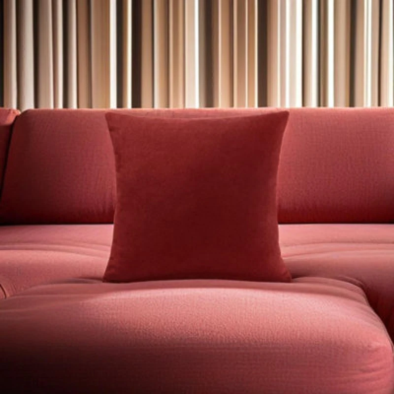 Image of Luxury Living Velvet Chenille Cushion Red