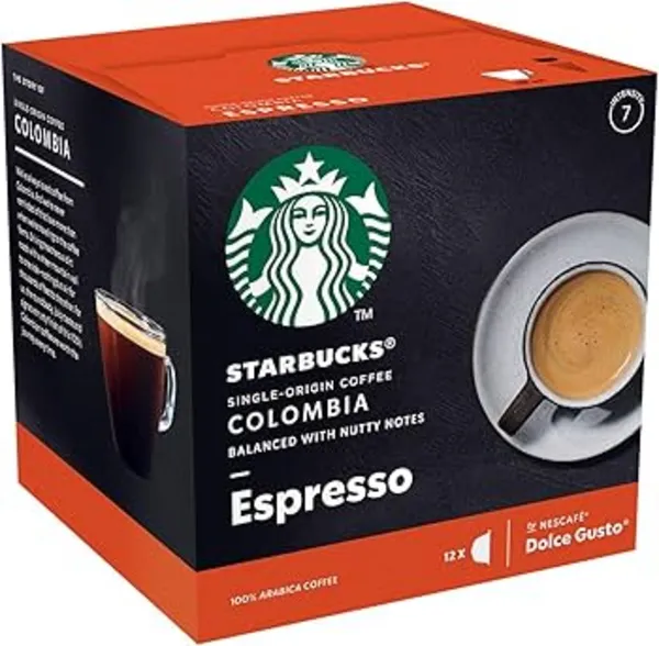 Image of Starbucks Dolce Gusto Colombia Espresso Coffee 12 Pods