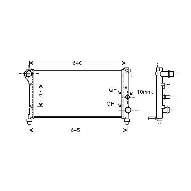 Image of Engine radiator DIEDERICHS DCM1999