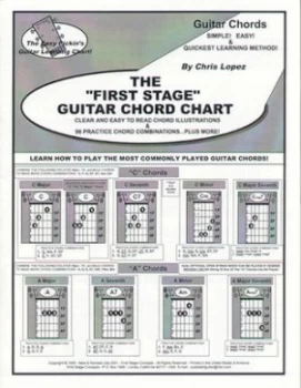 Image of The first Stage Guitar Chord Chart - Learn How to Play the Most Commonly Played Guitar Chords Paperback
