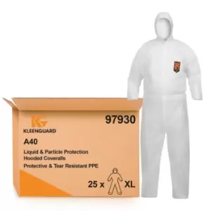 image of 97930 KleenGuard A40 Coveralls White X/Large