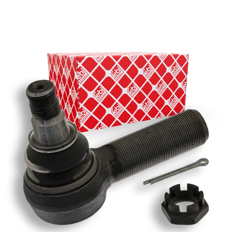Image of FEBI BILSTEIN 18340 Track rod end Front Axle, with crown nut Tie Rod End (914)