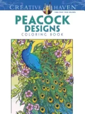 Image of creative haven peacock designs coloring book