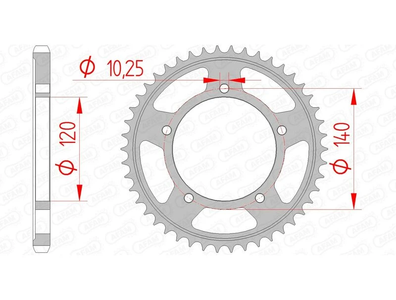 Image of AFAM Steel Standard Rear Sprocket 14604 - 525