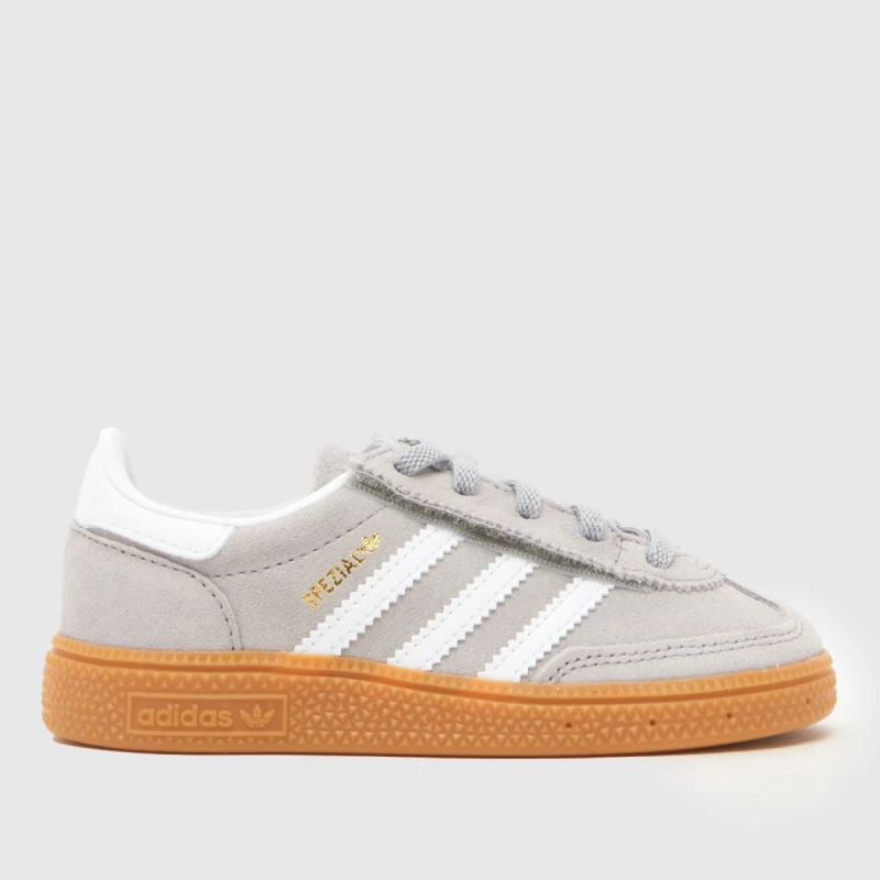 Image of adidas Light Grey Handball Spezial Toddler Trainers Light Grey UK 8 (EU 25½)