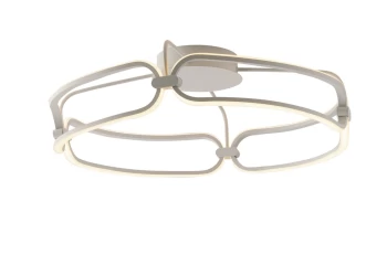 Image of Infinity Integrated LED Circular Flush Ceiling Pendant - 60Cm, White, 4000K