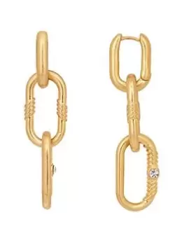 image of Bibi Bijoux Gold 'Courage' Chunky Chain Earrings, Gold, Women