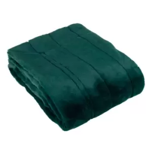 image of Empress Faux Fur Throw Emerald, Emerald / 130 x 180cm