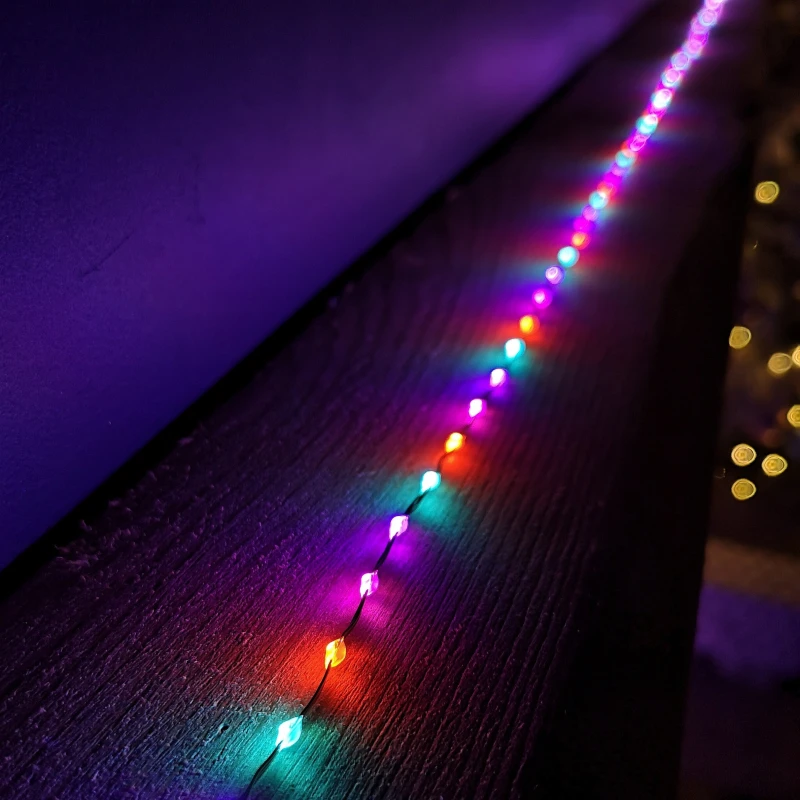 Image of 6.4m Compact MicroBrights Christmas Lights with 400 LEDs in Rainbow
