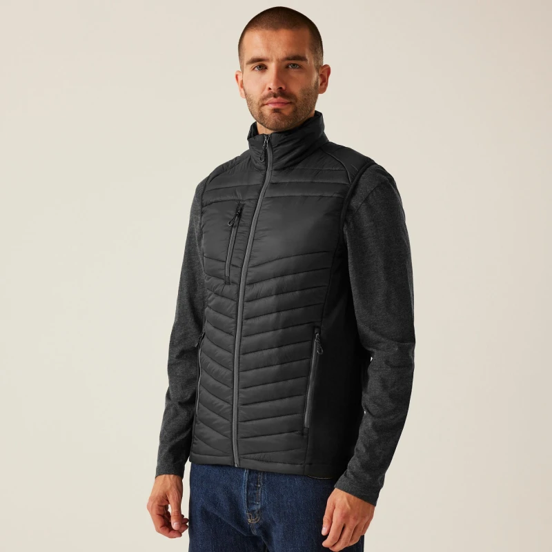 Image of Regatta Regatta Men Navigate' Hybrid Bodywarmer in Jet Black Size: 3X-Large Jet Black XXXL Male 5063019155906