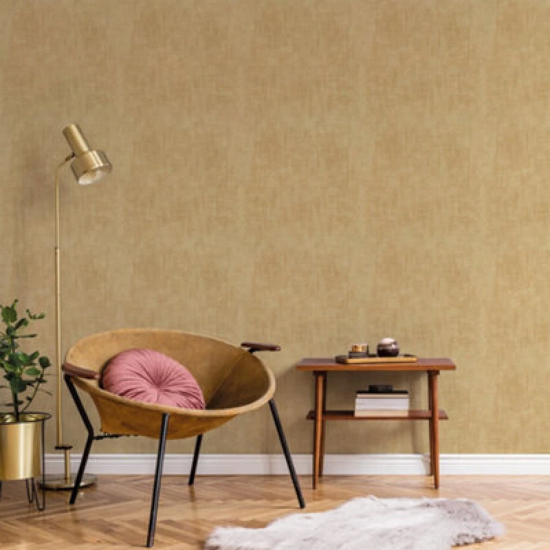 Image of Galerie Botanica Yellow Bali Plain Smooth Wallpaper