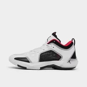 Image of Jordan Air Jordan 37 Low, White/Black-Siren Red, size: 10+, Male, Basketball Performance, DQ4122-100