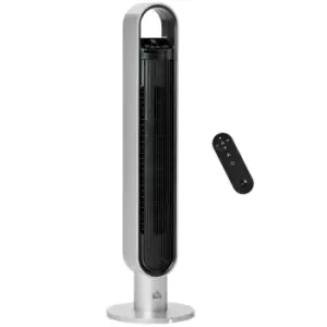 Image of Homcom Freestanding Anion Oscillating Tower Fan - Silver