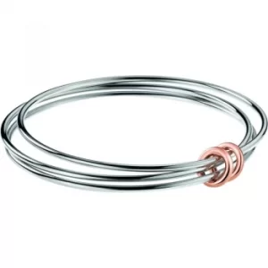 Image of Ladies Calvin Klein Two-tone steel/gold plate Small Nimble Bico Bangle
