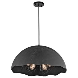 Image of 5 Light Dome Ceiling Pendant Weathered Zinc, E27