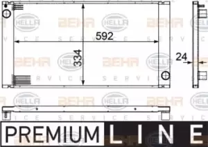 Image of x1 Behr Heat Exchanger 8MK376754-221 Genuine replacement part for Car Made in DE