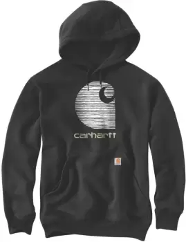 Image of Carhartt Rain Defender C Logo Hoodie, black, Size XL, black, Size XL
