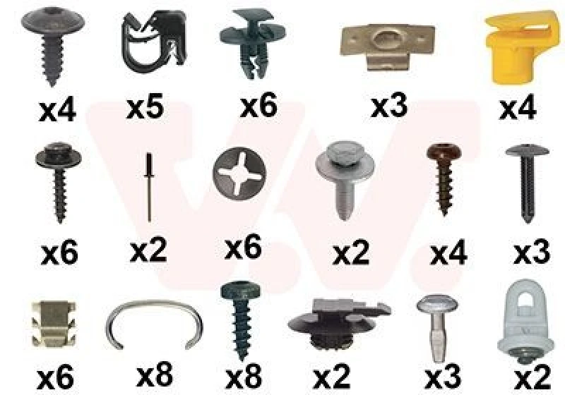 Image of VAN WEZEL Mounting Kit, bumper VAN WEZEL 0963794
