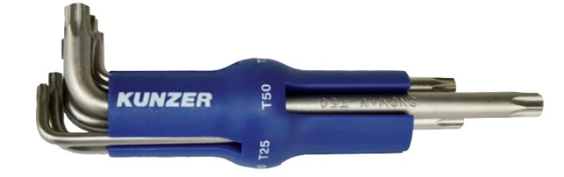 Image of KUNZER 7TXS08 Angled Screwdriver Set Number of tools: 8, Spanner Size: T-50H Angled Screwdriver Set (6627)