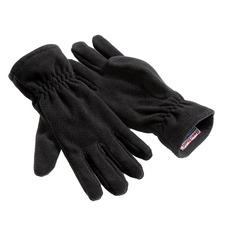 Image of Beechfield Beechfield Men Alpine Suprafleece Winter Gloves in Black Size: Small Black S Male 5063417915768