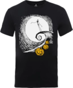 Image of Disney The Nightmare Before Christmas Jack Skellington Pumpkin King Black T-Shirt - L - Black