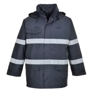 Image of Biz Flame Flame Resistant Rain Multi Protection Jacket Navy 3XL