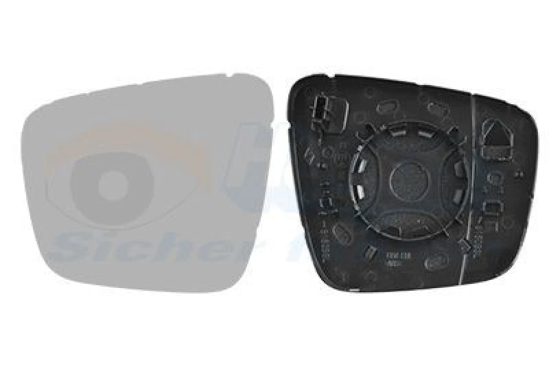 Image of VAN WEZEL Wing mirror glass VAN WEZEL 4415831