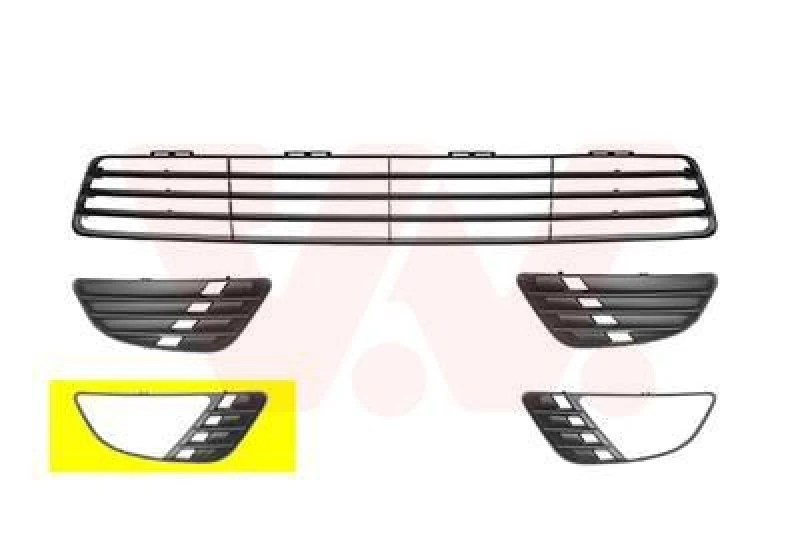 Image of VAN WEZEL Bumper grill VAN WEZEL 1805594
