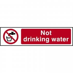 image of Scan Not Drinking Water Sign 200mm 50mm Standard