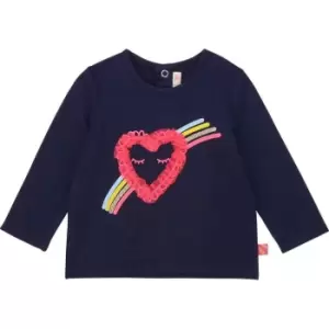 Image of Billieblush Baby Girls Navy jersey T-Shirt - Blue