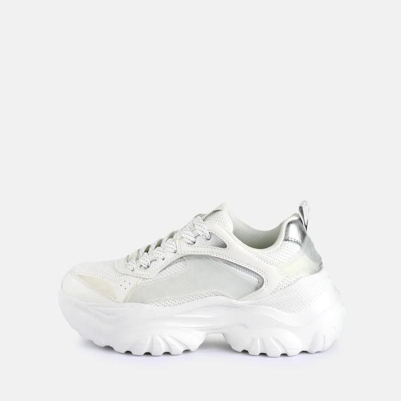 Image of Buffalo Womens vegan nappa/mesh trainers Buffalo Bliss Mesh Blanc Female 37