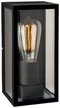 Image of Dallas 1 Light Outdoor Wall Lantern Black IP44, E27