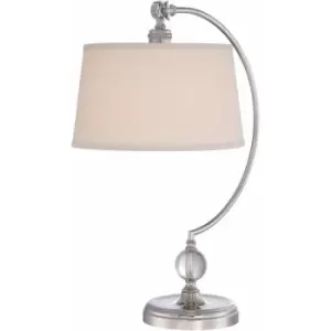 Image of Table Lamp Highly Polished Nickel Finish LED E27 100W Single Bulb d02248