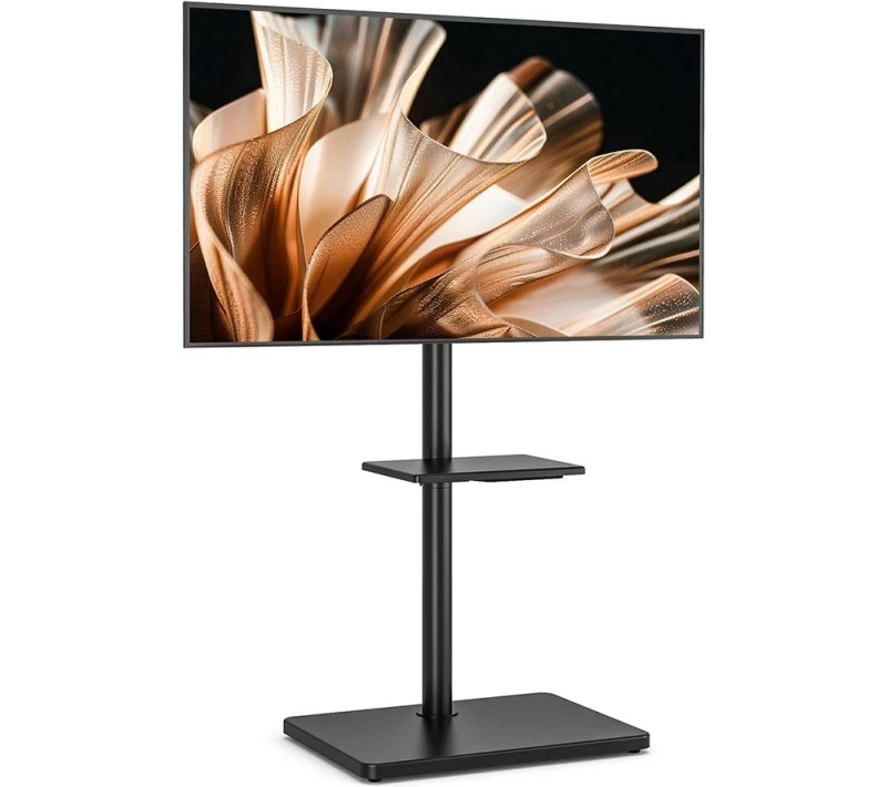 Image of TTAP FS-BLK 500 mm TV Stand with Bracket for up to 60" TVs - Black 5060526642080