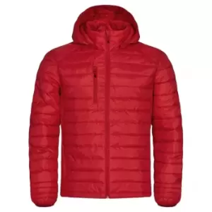 Image of Clique Mens Hudson Padded Jacket (S) (Red)