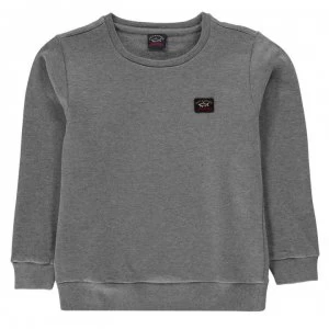 image of Paul And Shark Junior Boys Basic Crew Neck Sweatshirt - Grey 691