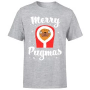Image of Merry Pugmas T-Shirt - Grey - 3XL