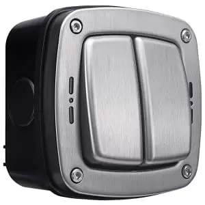 Image of BG Decorative Weatherproof IP66 2 Way 20AX Double Switch