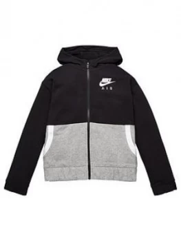 Nike Girls Nsw Air Full Zip Hoodie - Black Grey